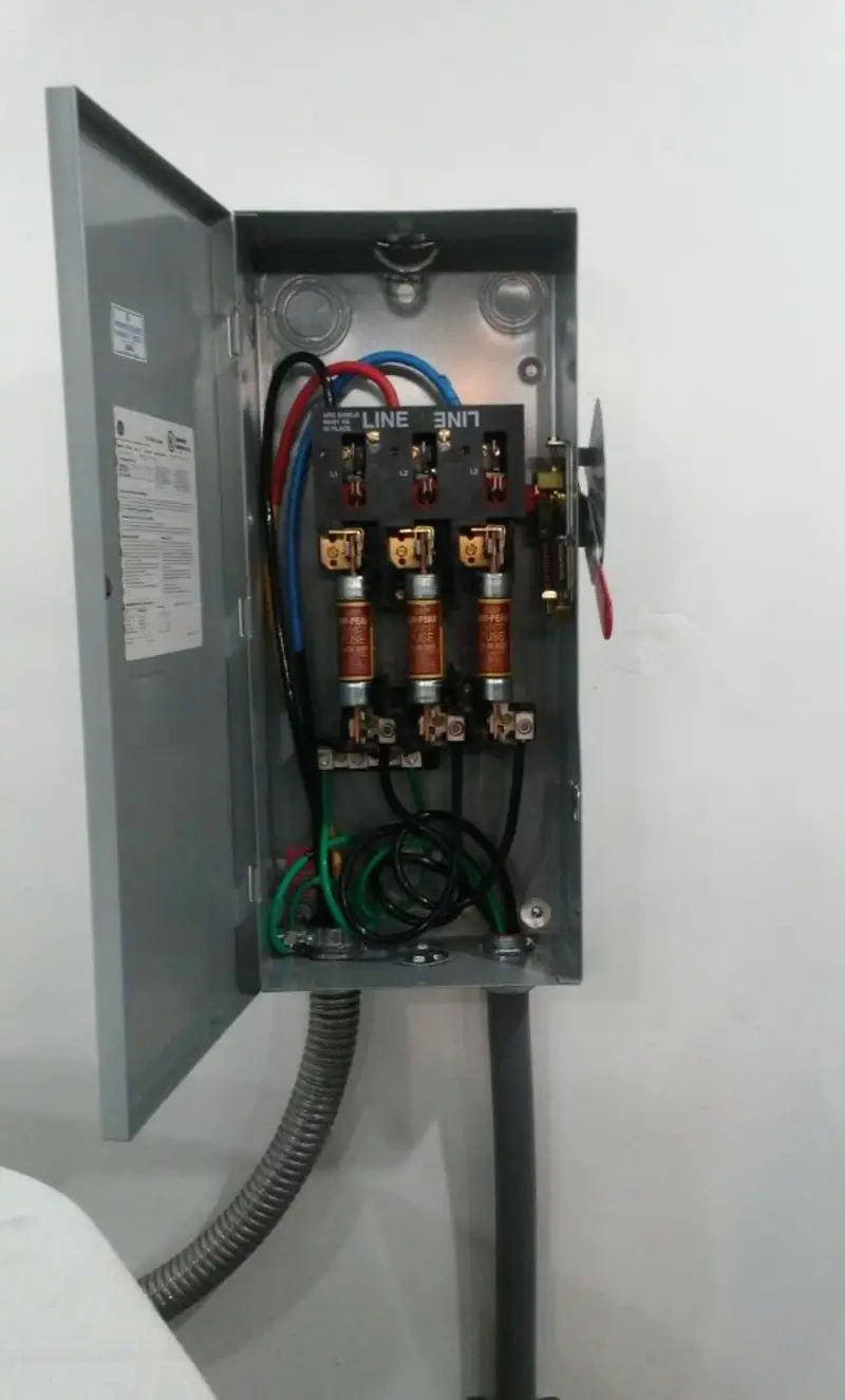 Three-phase disconnect switch installed for Electrical Wiring & Rewiring in Murphy